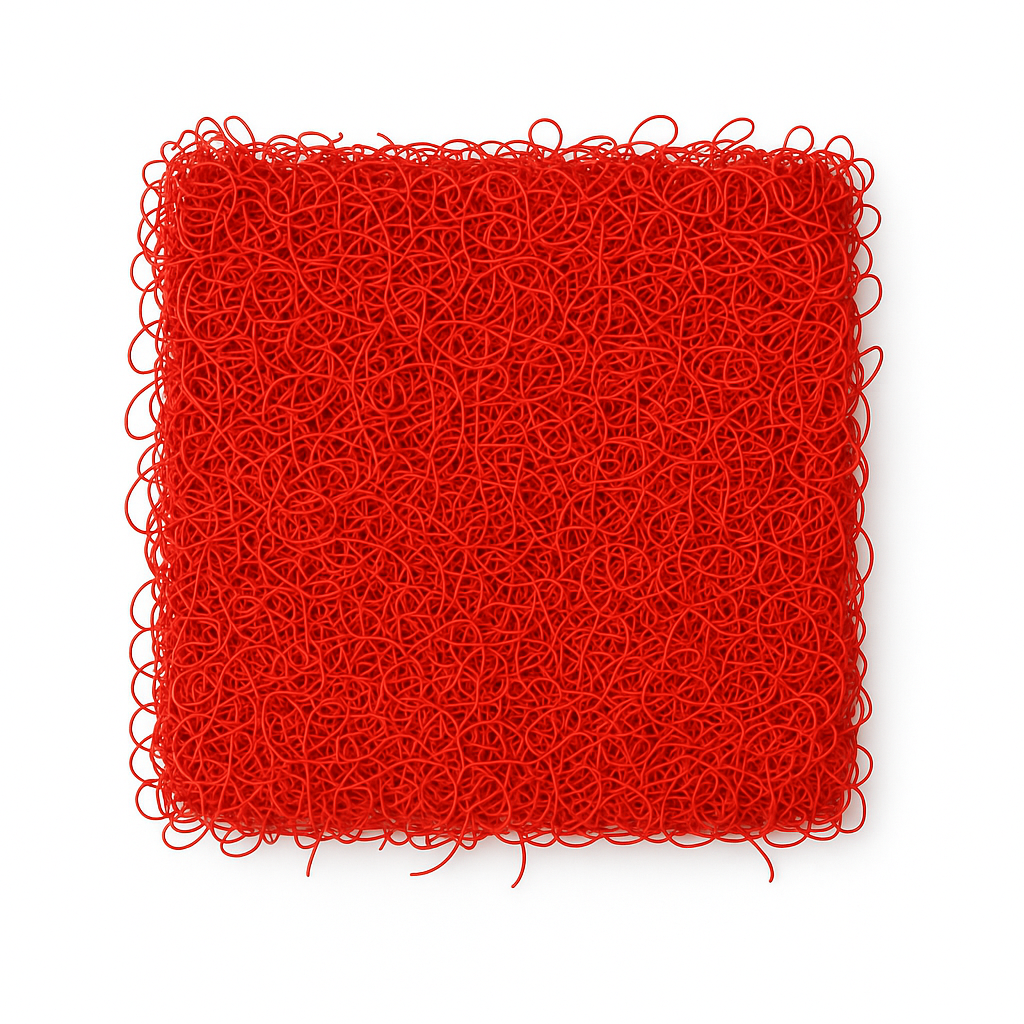 Tapis spaghetti rouge