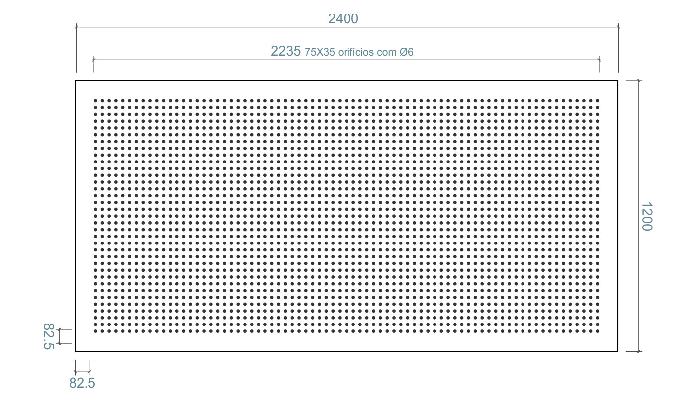 PLAQUE BA13 ACOUSTIQUE SOUND TIPO 1200x2800MM GYPFOR